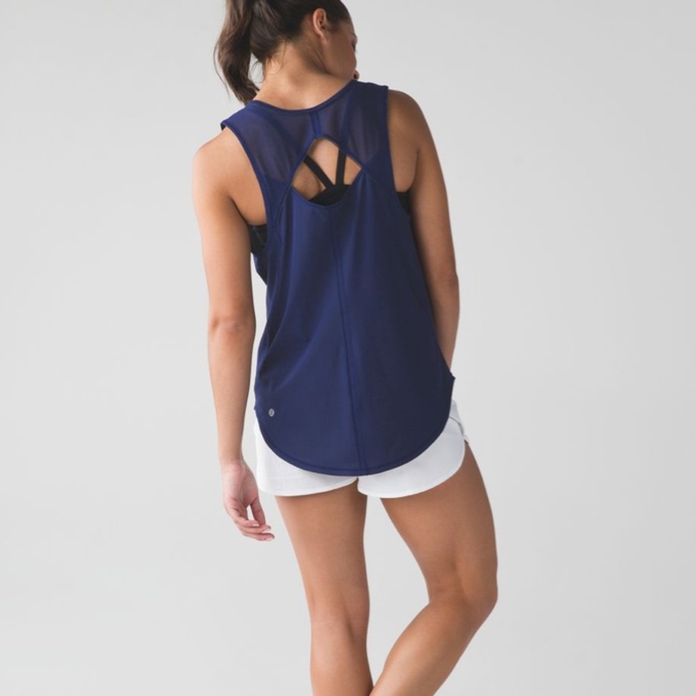 Lululemon Navy Blue Size 8 Sculpt Tank